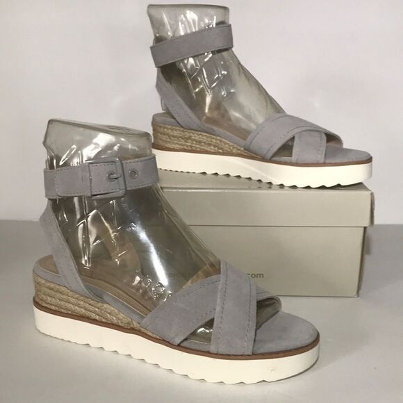 Marc Fisher Jovana Suede Leather Cross Strap Wedge - Picture 3 of 8